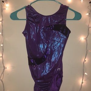 Shiny purple GK gymnastics leotard